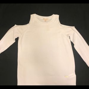 MK cold shoulder sweater